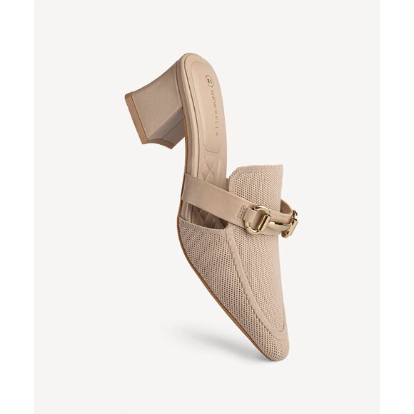 Newbella Mousse Fit Women's Heeled Mules - Apricot Pointed Toe Size 9 - Picture 4 of 6